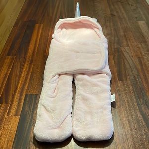 Plush pink unicorn wrap (0-6 months)